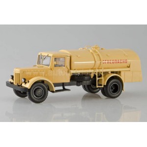 масштабные модели грузовика Топливозаправщик ТЗ-200 на шасси МАЗ бежевый 1 43