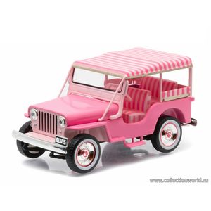 масштабные модели автомобиля Jeep Surrey CJ3B Elvis Presley Pink Jeep 1960 1 43