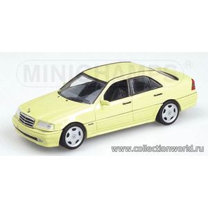 масштабные модели автомобиля MERCEDES BENZ C-CLASS C36 AMG 1992 LIGHT YELLOW 1 43