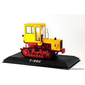 масштабные модели специальной техники Трактор Т-90С выпуск 62 желтый/красный 1 43