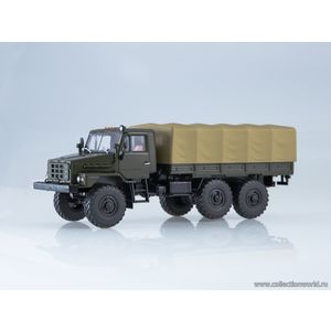 масштабные модели грузовика Миасский грузовик 43223 бортовой с тентом 1 43