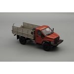 масштабная модель ГАЗон C41A23 бортовой, красно-коричневый / серый 1 43