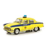 масштабная модель ГАЗ 21Р ГАИ Милиция 1969 желтый с синим 1 18