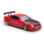 масштабная модель NISSAN Skyline GT-R (R34) 1999 со светодиодной подсветкой 1 18
