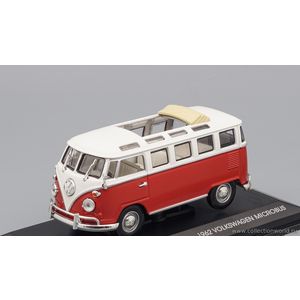 масштабные модели автобуса VOLKSWAGEN Microbus (1962), red / white 1 43