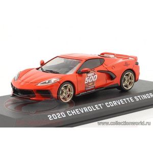 масштабные модели автомобиля Chevrolet Corvette C8 Stingray Coupe 104th Running of the Indianapolis 500 Official Pace Car 2020 1 43