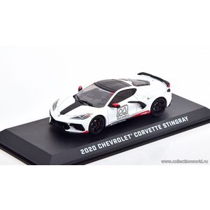 масштабные модели автомобиля Chevrolet Corvette C8 Stingray Coupe Road America Official Pace Car 2020 1 43