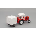 масштабная модель Трактор МТЗ-82 пластик с прицепом будка 1 43