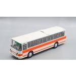 масштабная модель ЛАЗ-699Р белый с оранжевыми полосами 1 43