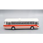 масштабная модель ЛАЗ 699Р белый с красными полосами 1 43