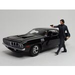 масштабная модель Plymouth Cuda 1971 черный из к/ф Джон Уик 4 1 18