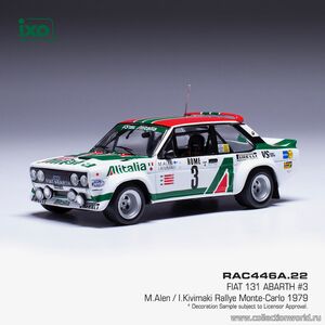 масштабные модели автомобиля FIAT 131 Abarth #3 3 место Rally Monte Carlo 1979 1 43