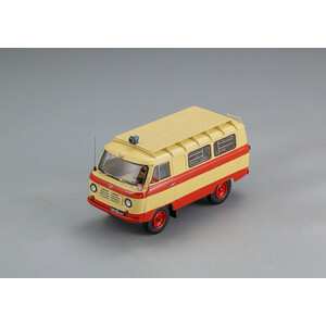 масштабные модели автобуса Советский автомобиль 450A «Передвижная Пожарная Лаборатория» с интерьером - г. Новосибирск - 1962 г. 1 43