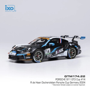 масштабные модели автомобиля Porsche 911 GT3 Cup (992) #14 Team75 Bernhard De Haan победитель Porsche Cup Oschersleben 2024 1 43