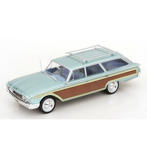 масштабные модели автомобиля Ford Country Squire 1960 бирюзовый металлик с отделкой деревом 1 18