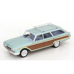масштабная модель Ford Country Squire 1960 бирюзовый металлик с отделкой деревом 1 18