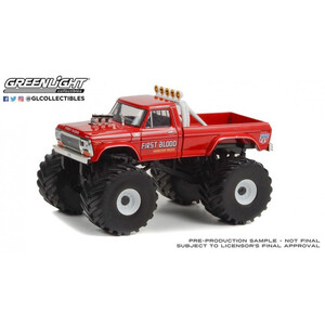 масштабные модели автомобиля Ford F-250 Monster Truck First Blood Bigfoot 1978 красный (колеса 66 дюймов) 1 43