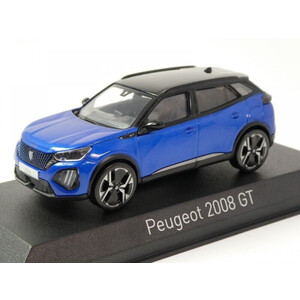 масштабные модели автомобиля Peugeot 2008 GT 2024 синий с черным 1 43